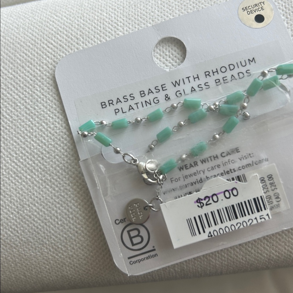 Pura Vida Turquoise and Silver Anklet Bracelet NWT - Picture 5 of 6